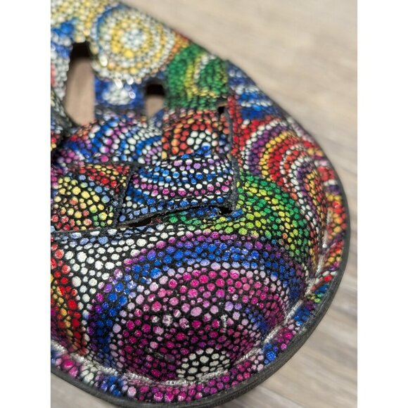 Alegria Clogs Womens Size 38EU US8.5 Fre-387 Rainbow Mosaic Leather Multicolor - Picture 16 of 16